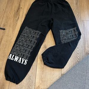 Black Graphic Joggers with Elastic Cuffs